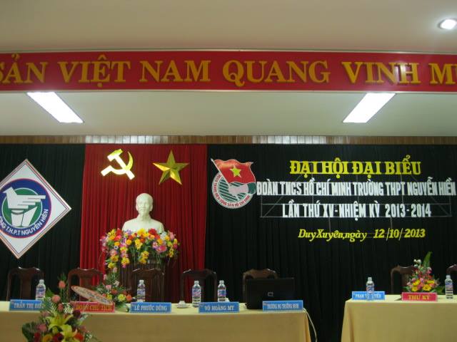TIN VỀ ĐẠI HỘI ĐẠI BIỂU ĐOÀN TRƯỜNG THPT NGUYỄN HIỀN - NHIỆM KỲ 2013-2014