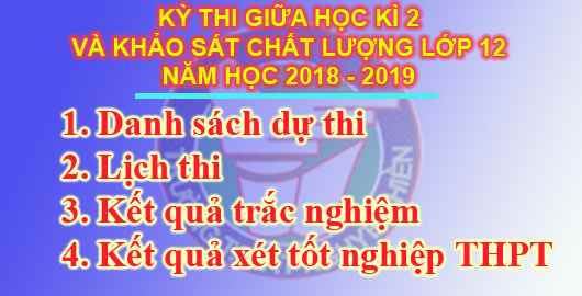 THI GIỮA HỌC KÌ 2, NĂM HỌC 2018-2019